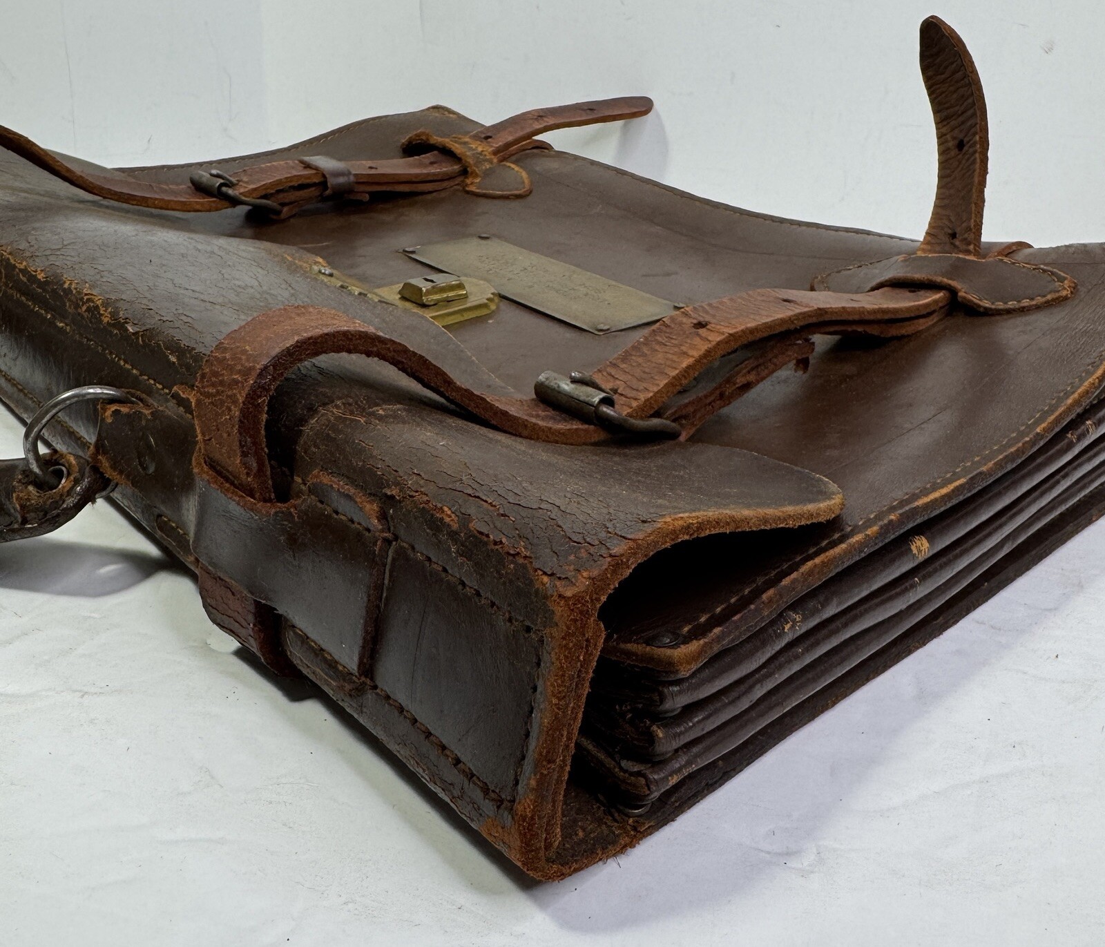 US Army Leather Lawyer Briefcase Type 1 US Military Issue Lawyer, Pilots Bag