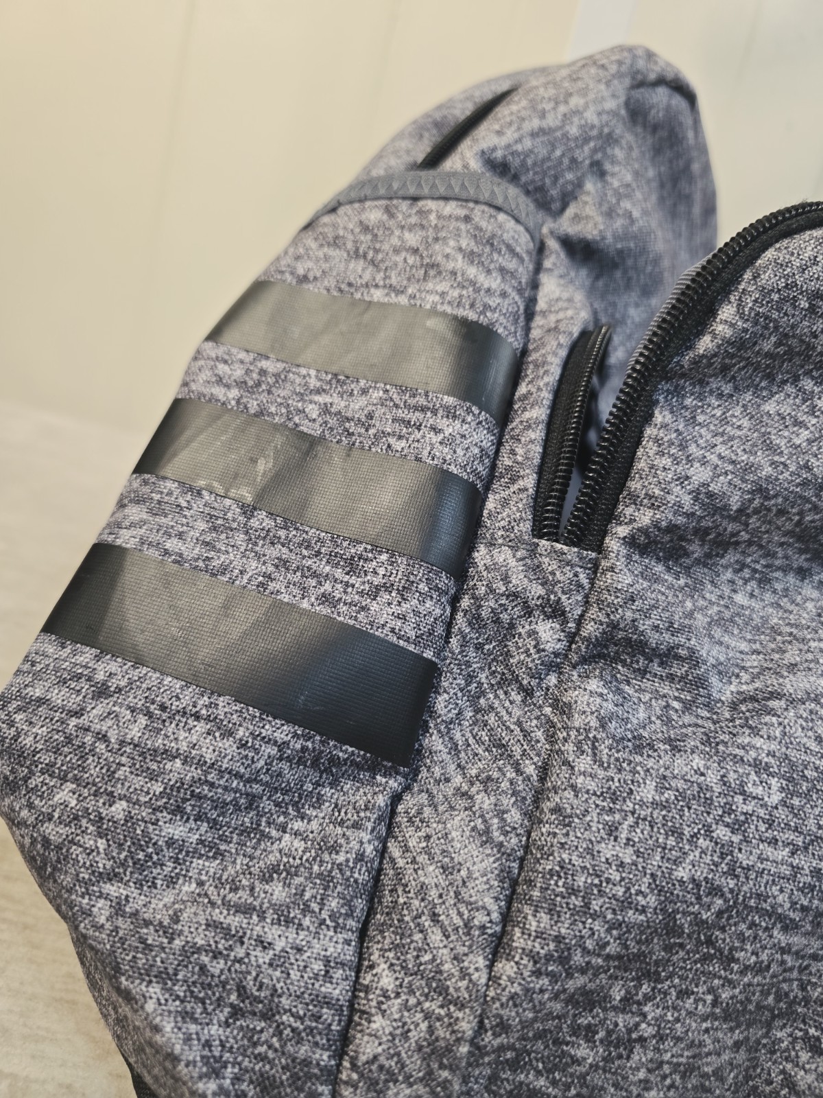 Adidas Classic 3S 4 Backpack Signature 3 Stripes Pockets Black Gray 19×16