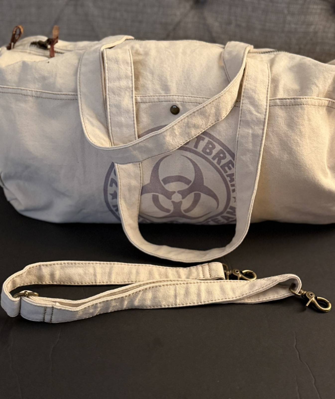 Zombie Outbreak Response Team Duffle Heavyweight Canvas Bag CafePress
