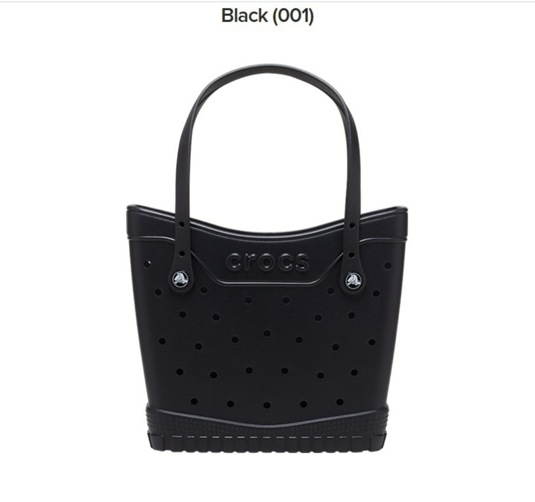 Crocs Classic Medium Tote Bag Black 211705-001 Waterproof Lightweight Bag