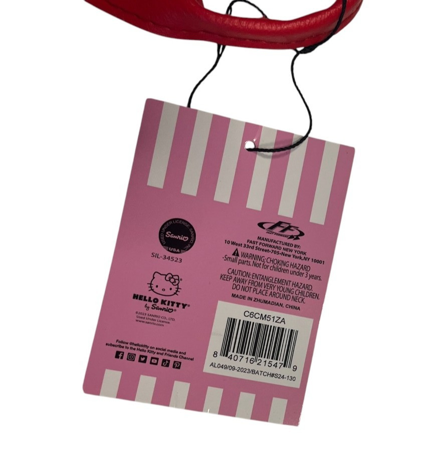 2023 HELLO KITTY x SANRIO White/Red MINI BACKPACK Kid youth School Book Hike Bag