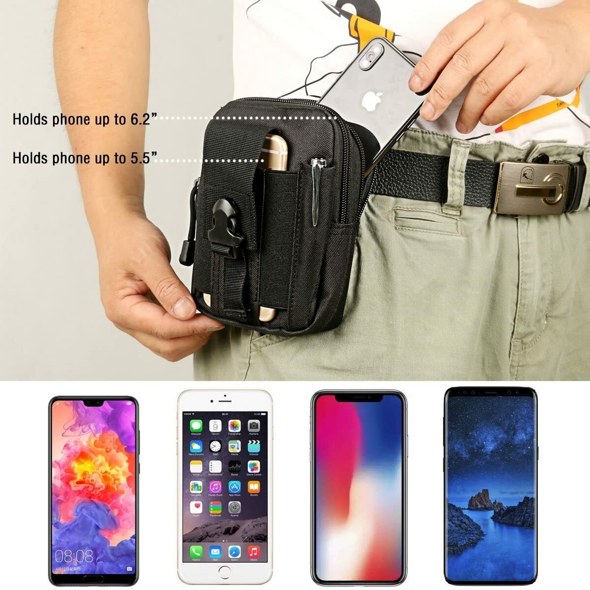 Tactical Molle Pouch Belt Waist Pack Bag EDC Tools Pocket Military Waist Pack
