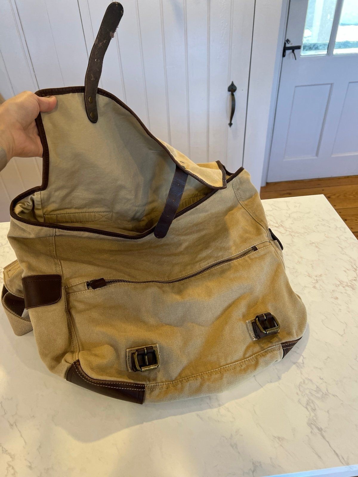 VTG J Crew Crossbody Mailbag Leather Bottom – New with Tag, Abingdon