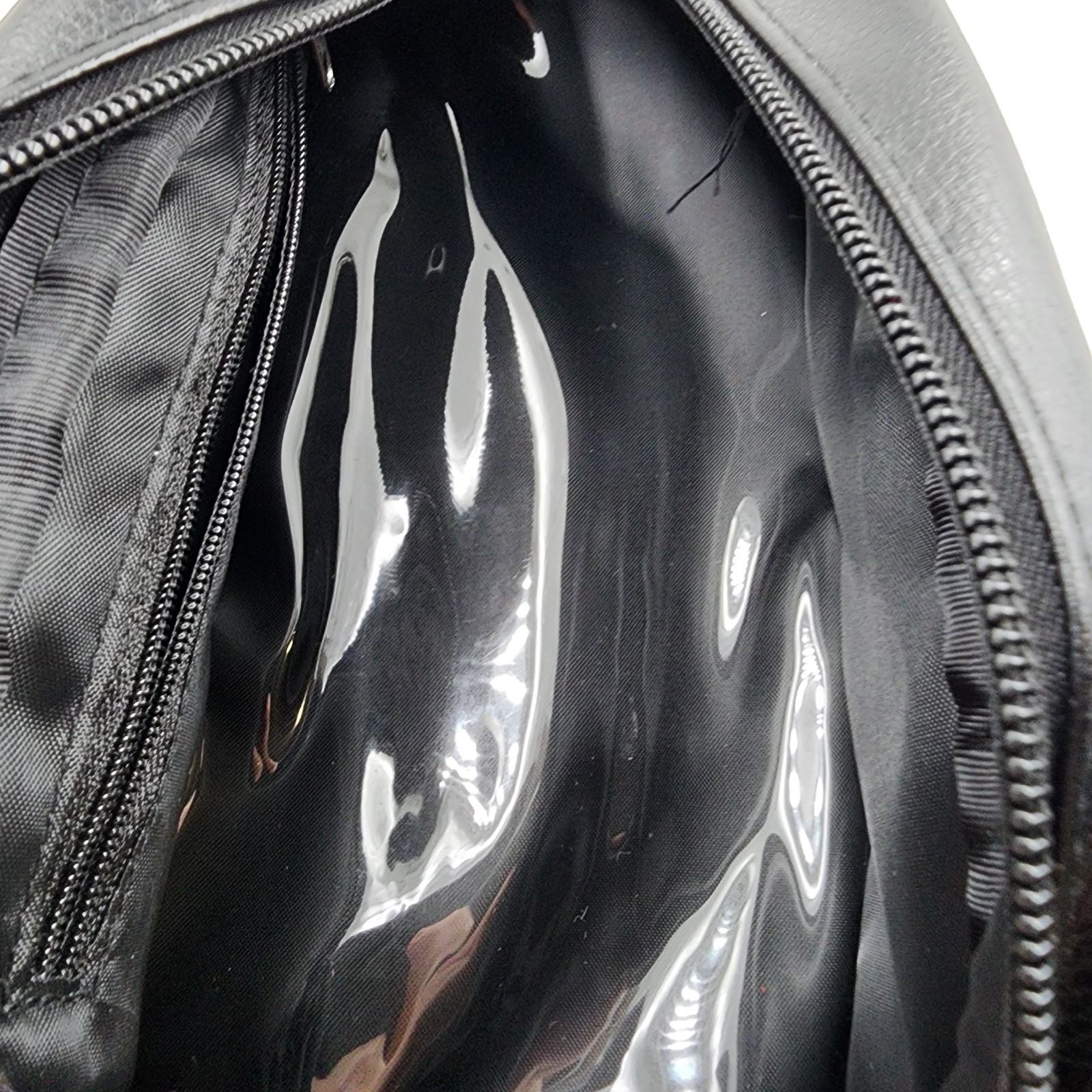 Polo Ralph Lauren Leather Travel Case Bag Men’s One Size Black Top Zip Closure