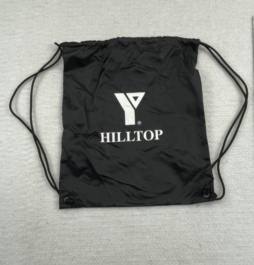 Cinch pack black YMCA Hilltop. sku#2