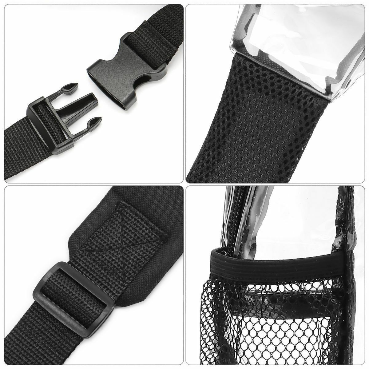 Clear PVC Sling Bag Transparent Stadium Shoulder Crossbody Chest Pack Adjustable