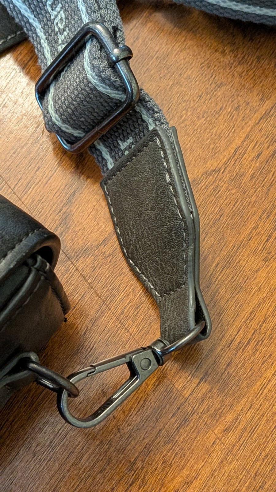 Wrangler Black Crossbody Bag, Zip & Snap Closure, Adjustable Strap, Pocket, Card