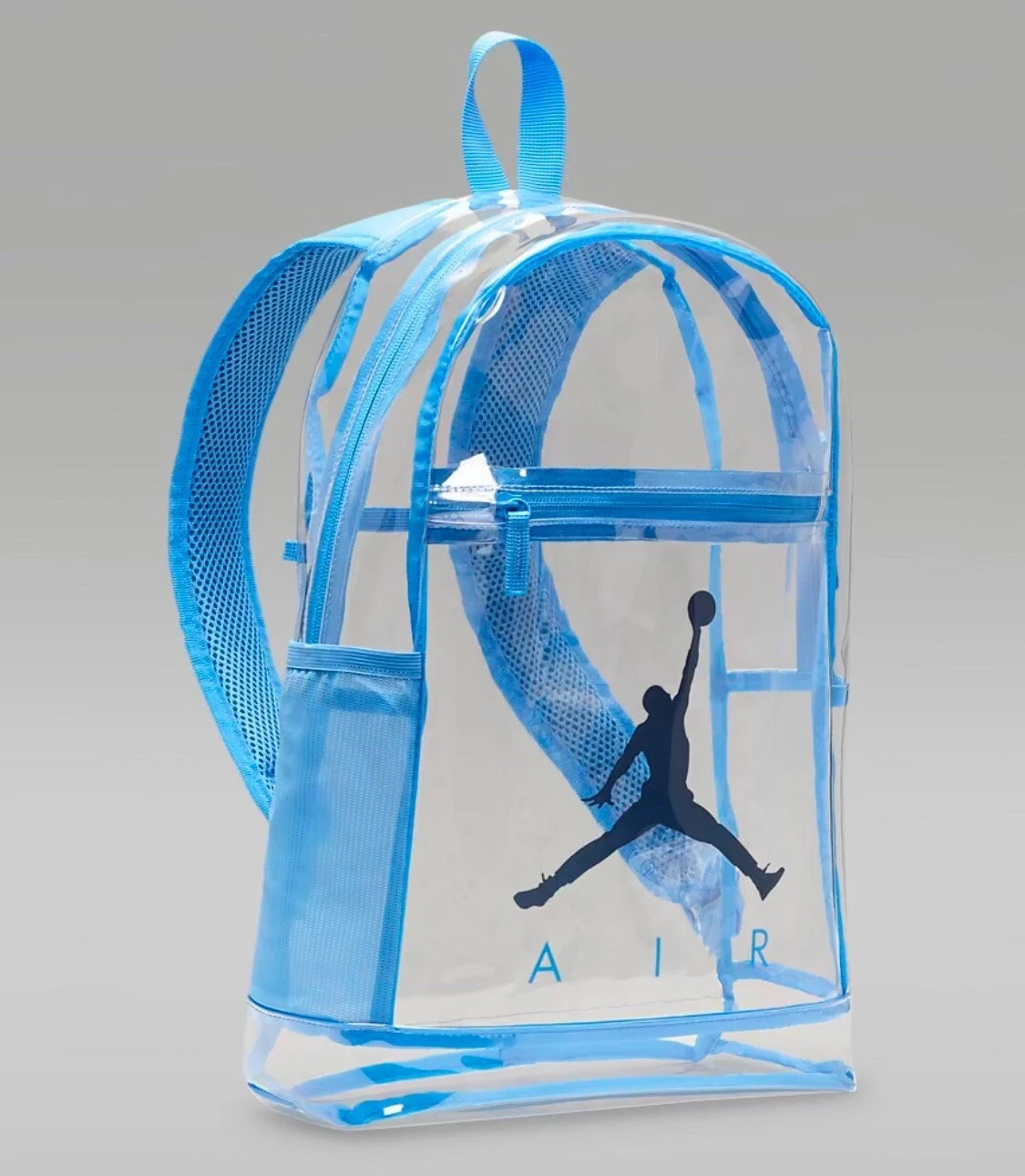 New NIKE JORDAN Jumpman Clear School BACKPACK – University Blue (18″ x 12″ x 5″)