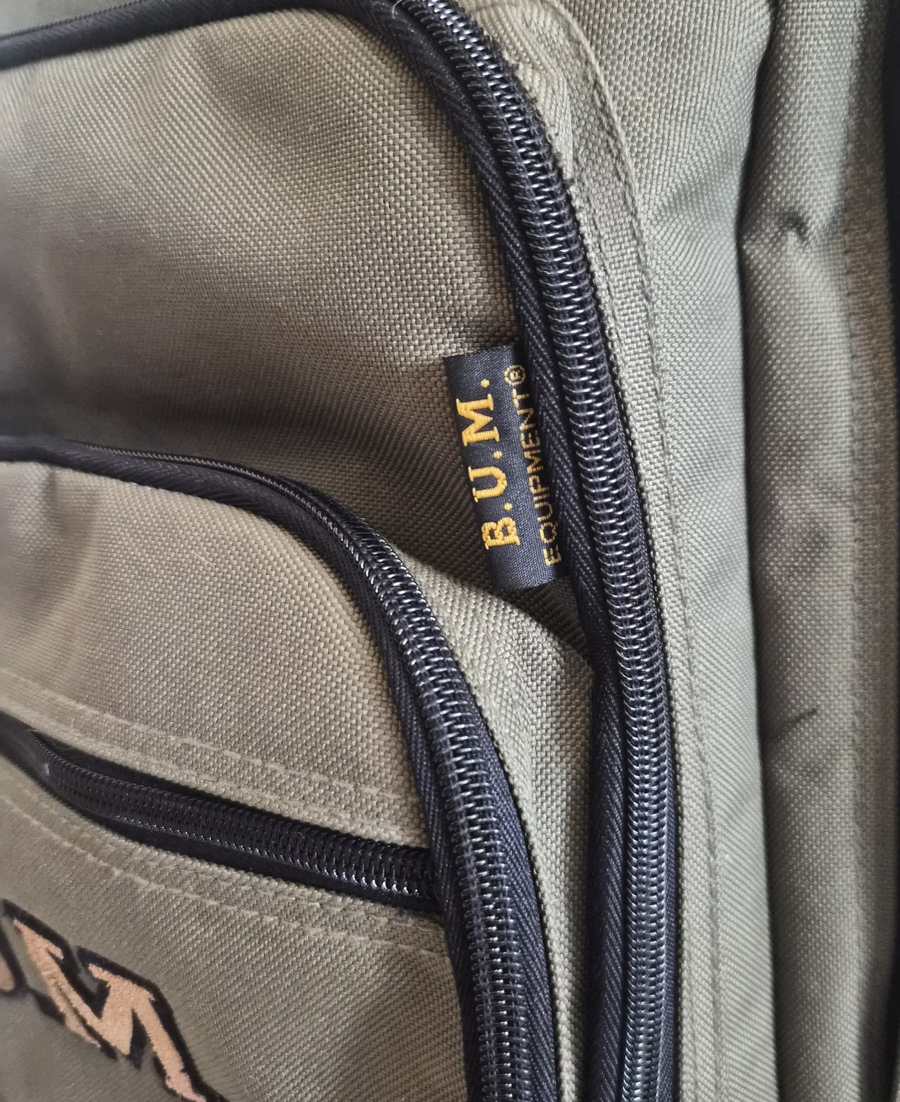 Rare Vintage B.U.M. Equipment Backpack Olive Green School Laptop Travel Bag Y2K