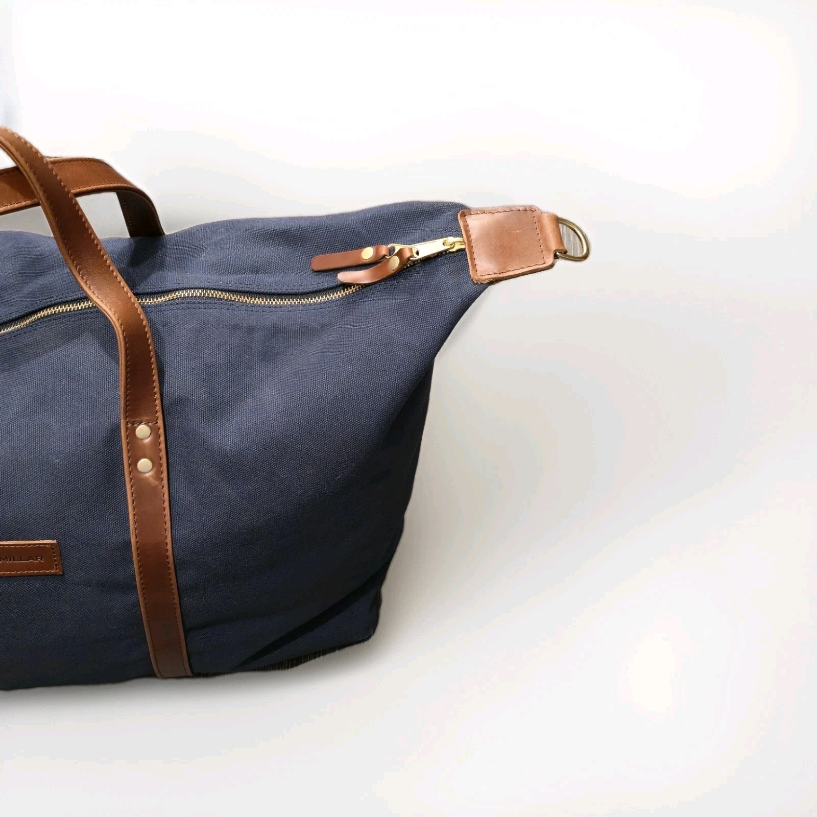 Peter Millar Crown Duffle Bag Blue Canvas Weekender Adventurer Travel 21x13x9