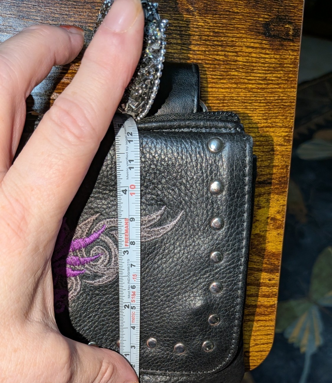 Embroidered Leather Mini Saddle‑Bag Satchel – Artisan‑Made in Pakistan