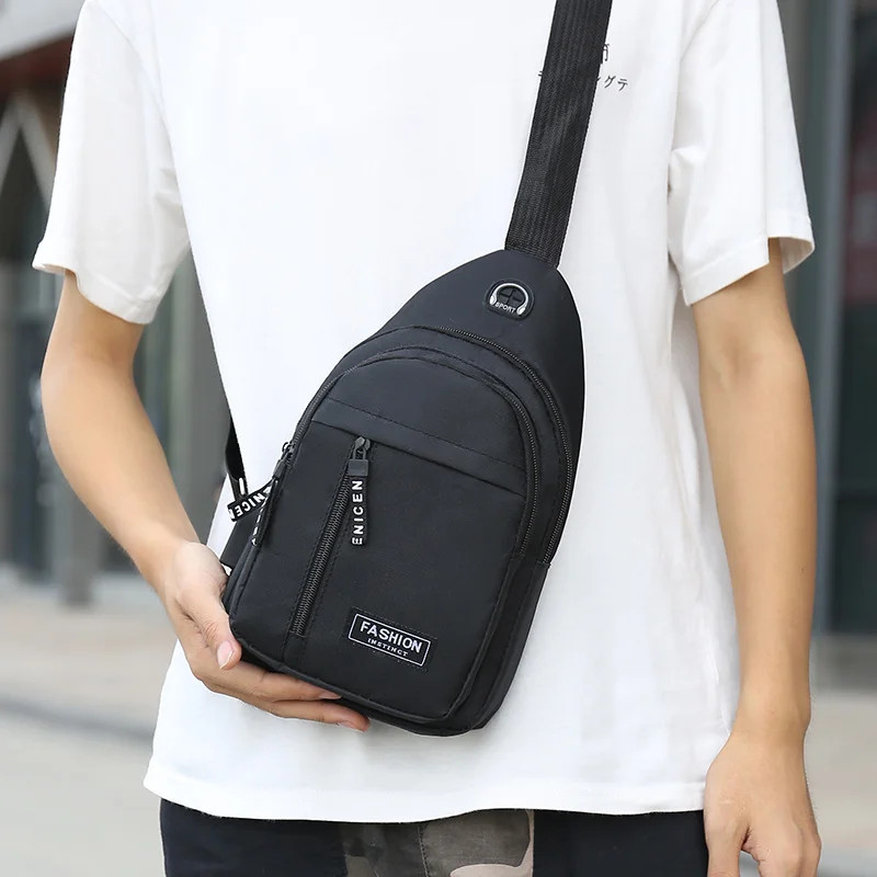 2025 New Multifunctional Chest Bag Men’s Fashion Trend Oxford Cloth Shoulder Bag