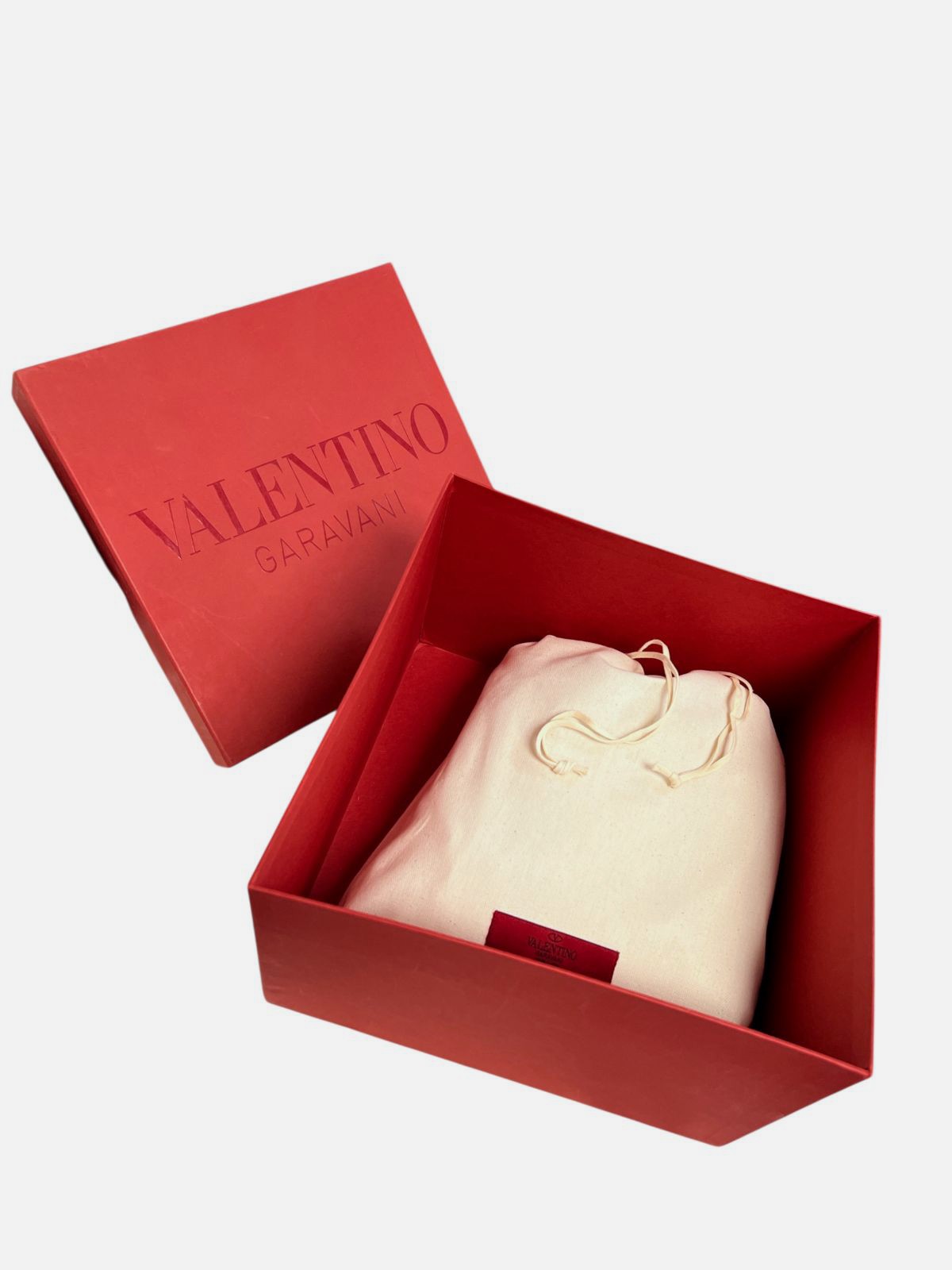 VALENTINO GARAVANI Men’s Transparent VLTN Logo Leather Crossbody Belt Pouch Bag