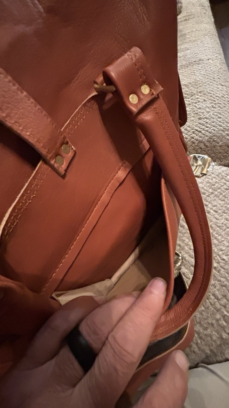 MaheTri Genuine Leather Briefcase Messenger Bag 16” Brown NEW Buffalo Leather