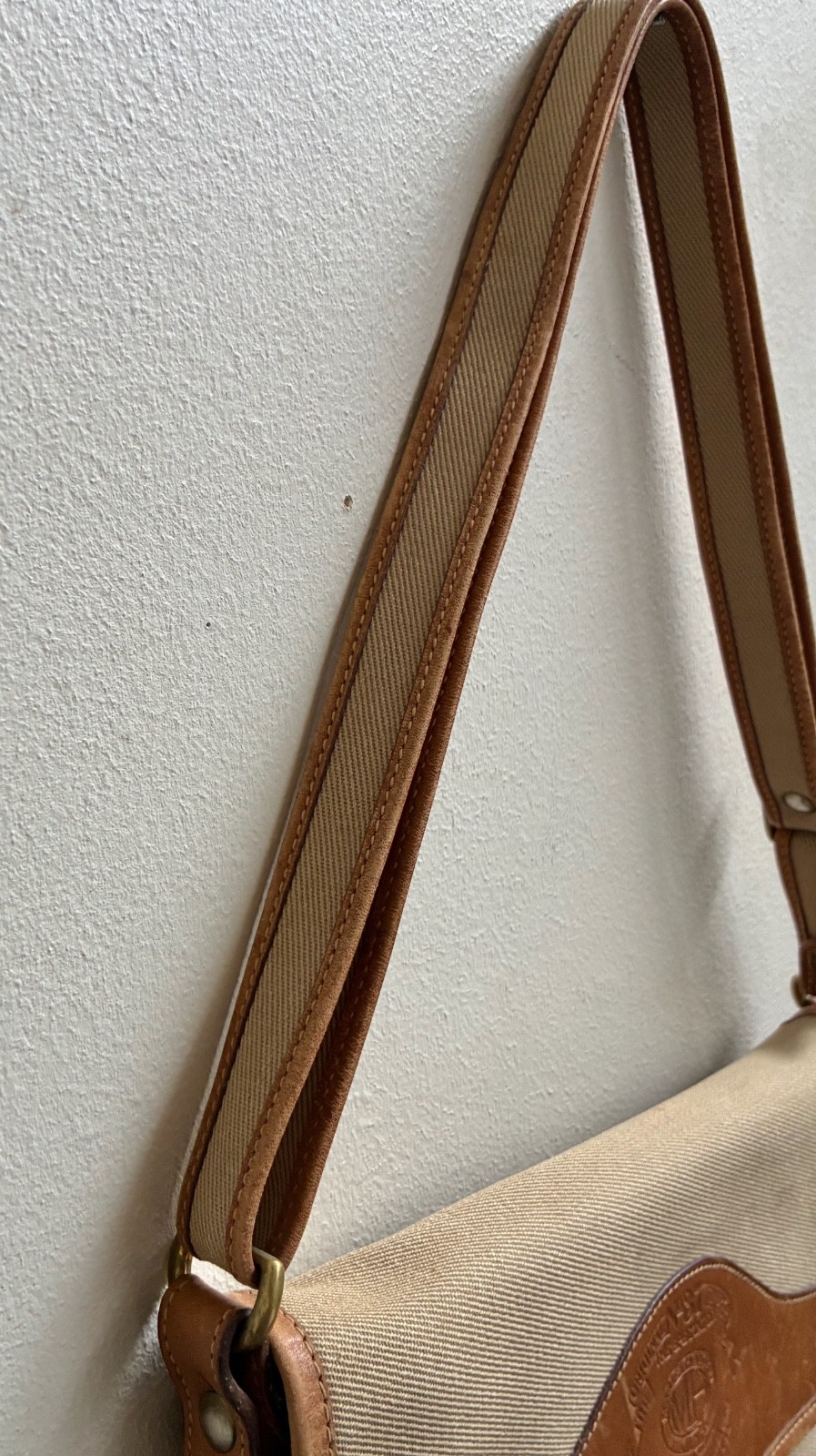 Vintage Ghurka No 37 The Spectator Canvas Leather Crossbody Bag Marley Hodgson