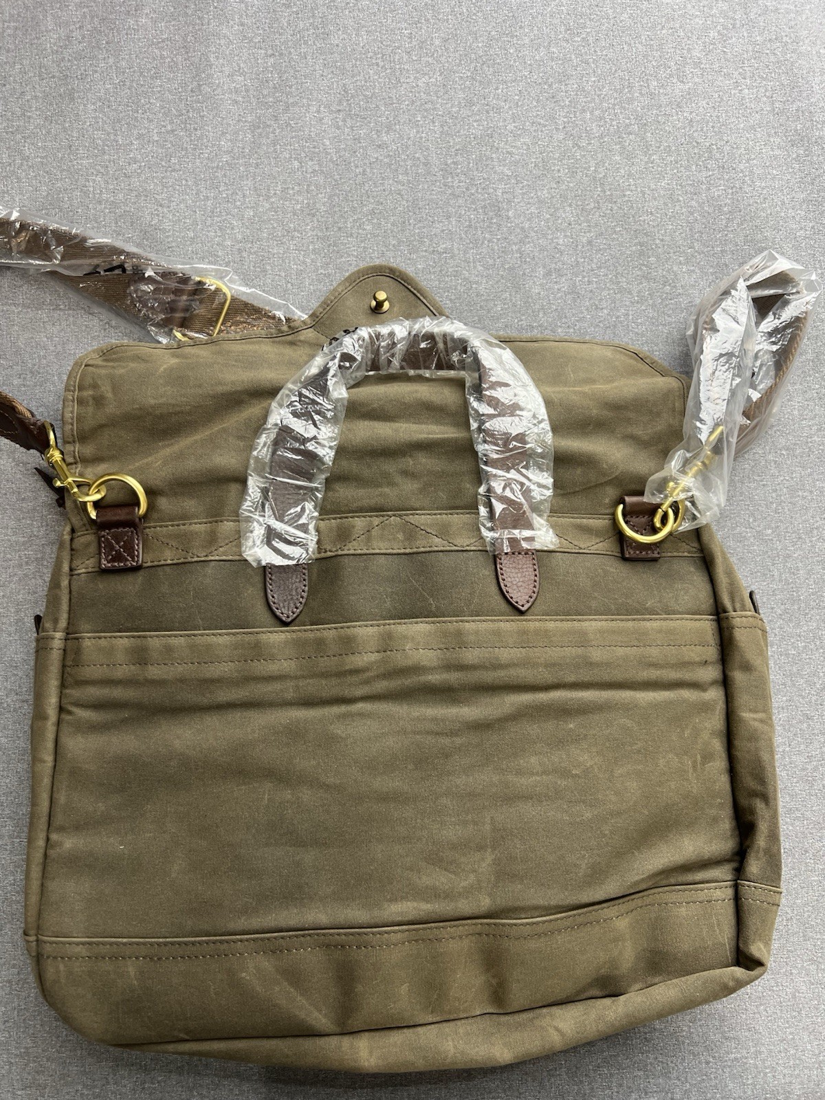 J CREW Abingdon Waxed Canvas Briefcase –