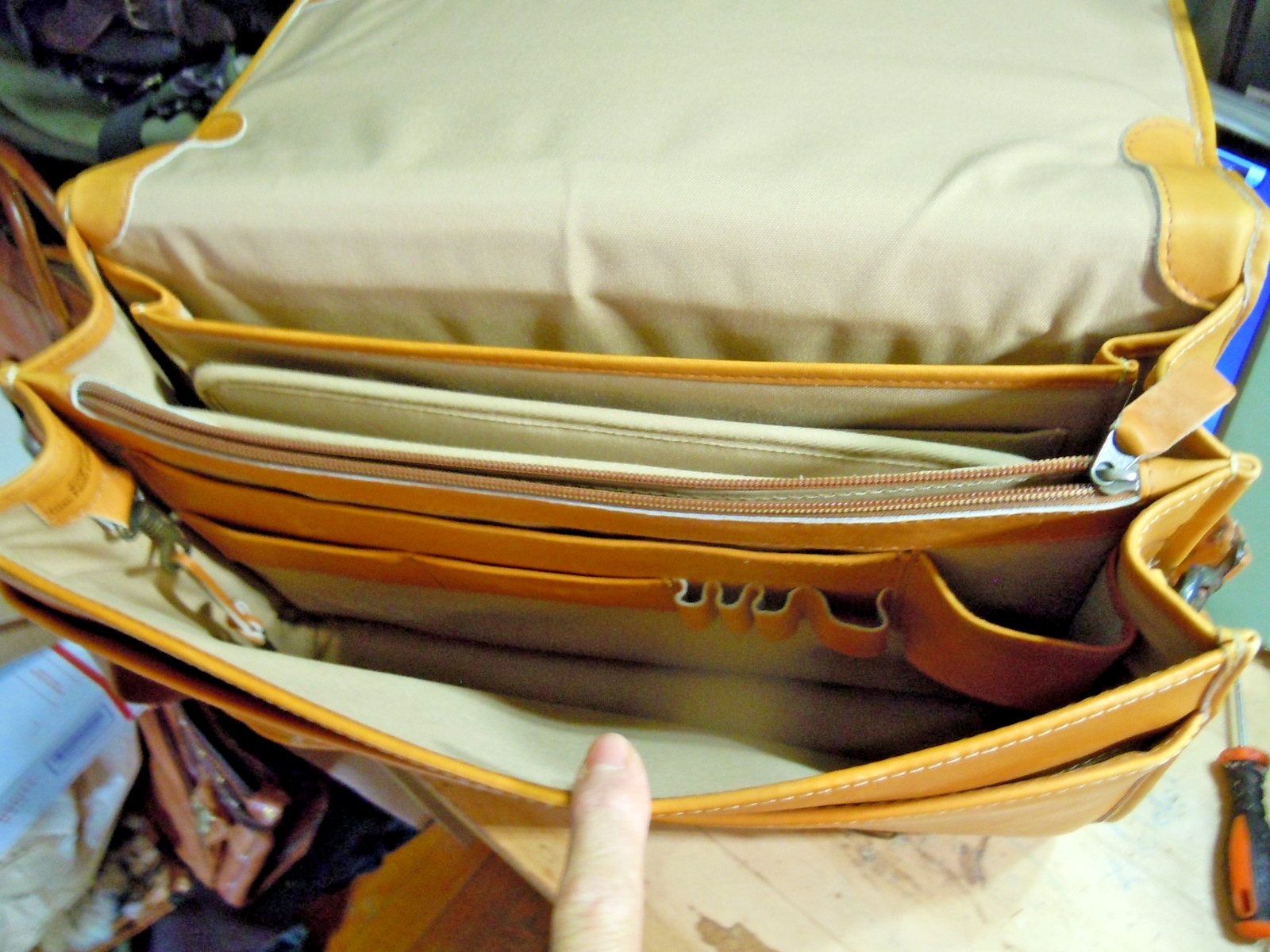 VTG Rawlings Baseball Glove Bag Briefcase Leather Carry-on Travel Tan