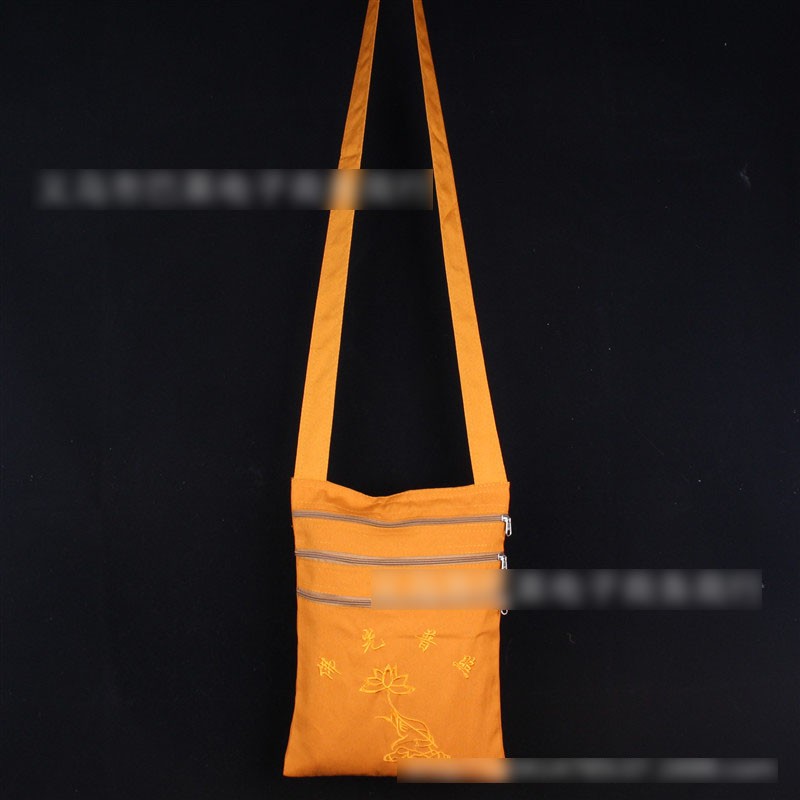 Buddhist Buddha Monk Bags Embroidery Shaolin Temple Kung Fu shoulder Bag Unisex