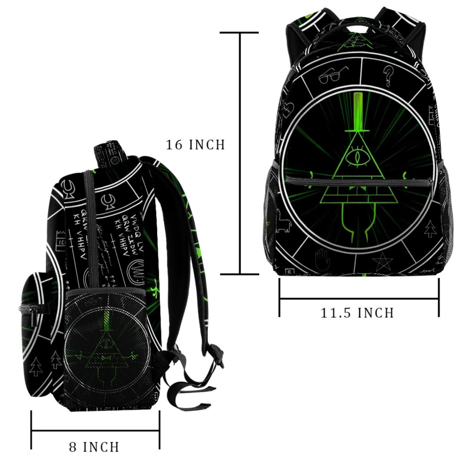 School Backpack for Girls Boys, Bill Cipher Elementary School Bags Lightweigh…