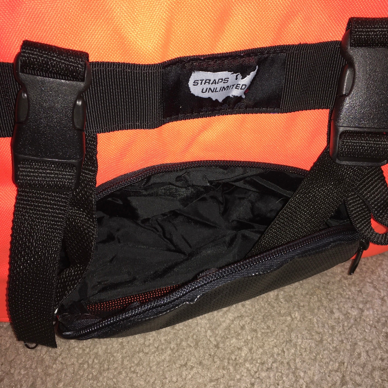 Straps Unlimited Backpack Day Pack Adventure Bag Orange Rescue Gear Hiking USA