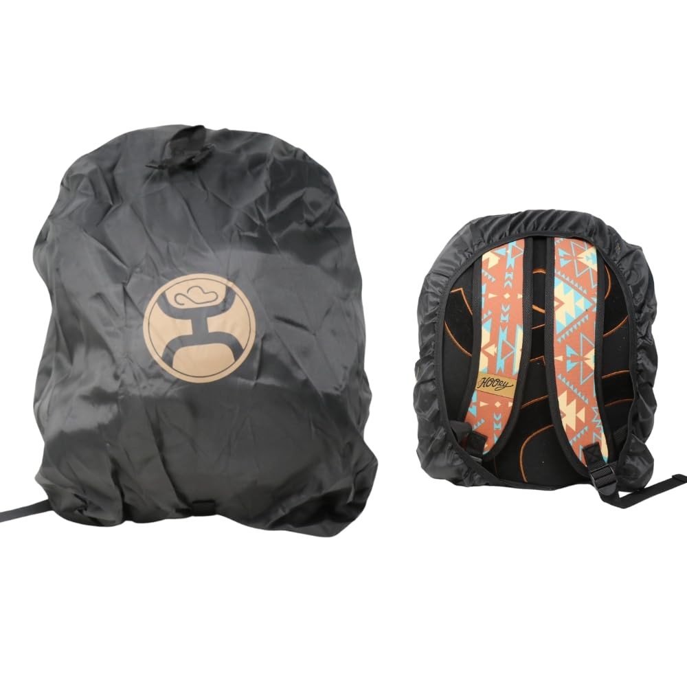 Durable Tan Red Backpack with Fleece Lined Pocket Padded Straps Rain Cover 25L