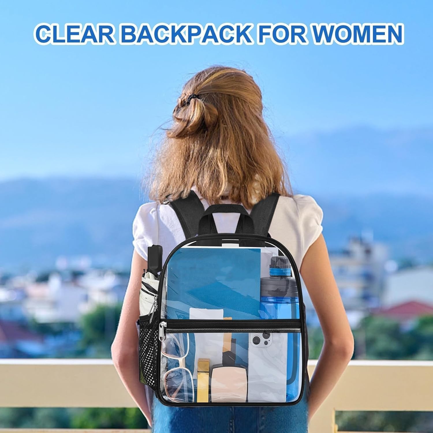 Clear Backpack for Stadium Events Clear Bag Small Stadium Backpack Waterproof…