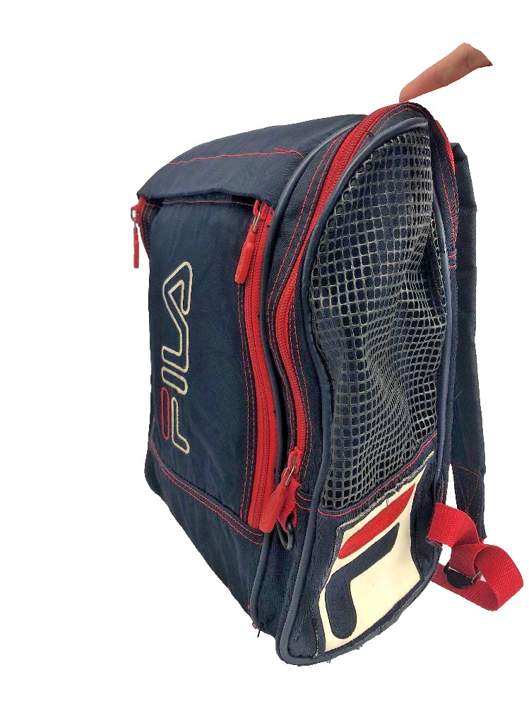 Fila 90’s Vintage Backpack Color Block Spell Out Mesh Streetwear Hip Hop Rare