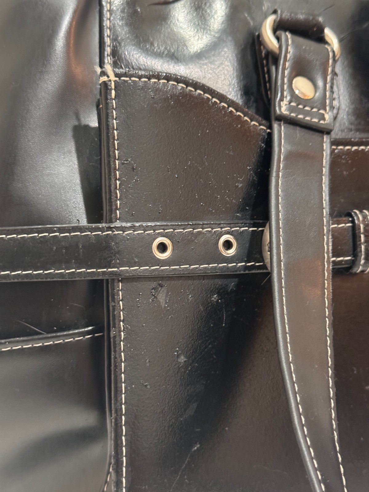 McKlein Black Leather Business Tote Laptop Briefcase Organizer 20″ x 12″