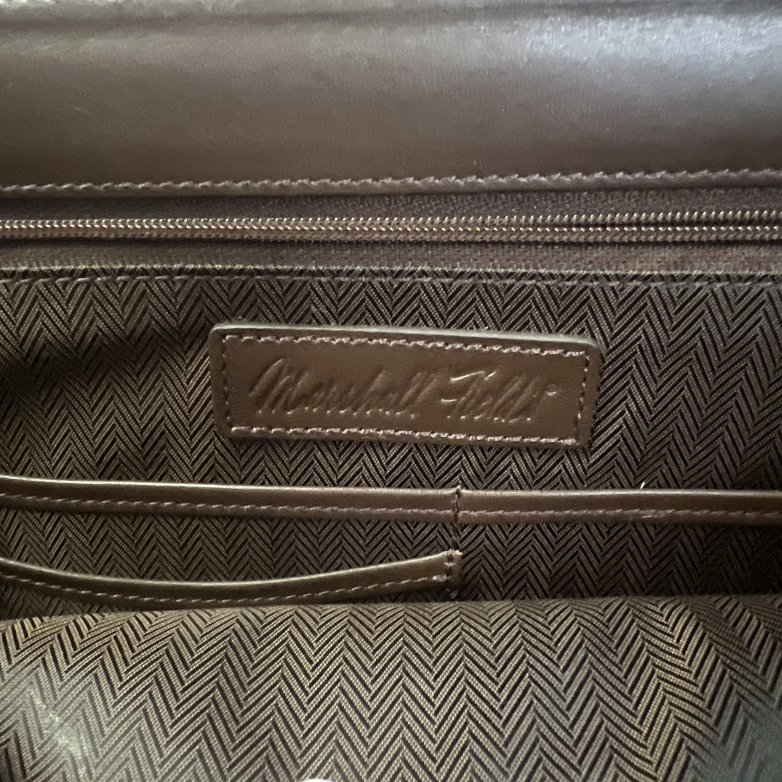 Vintage Marshall Fields Executive Briefcase Brown With Locks And Keys