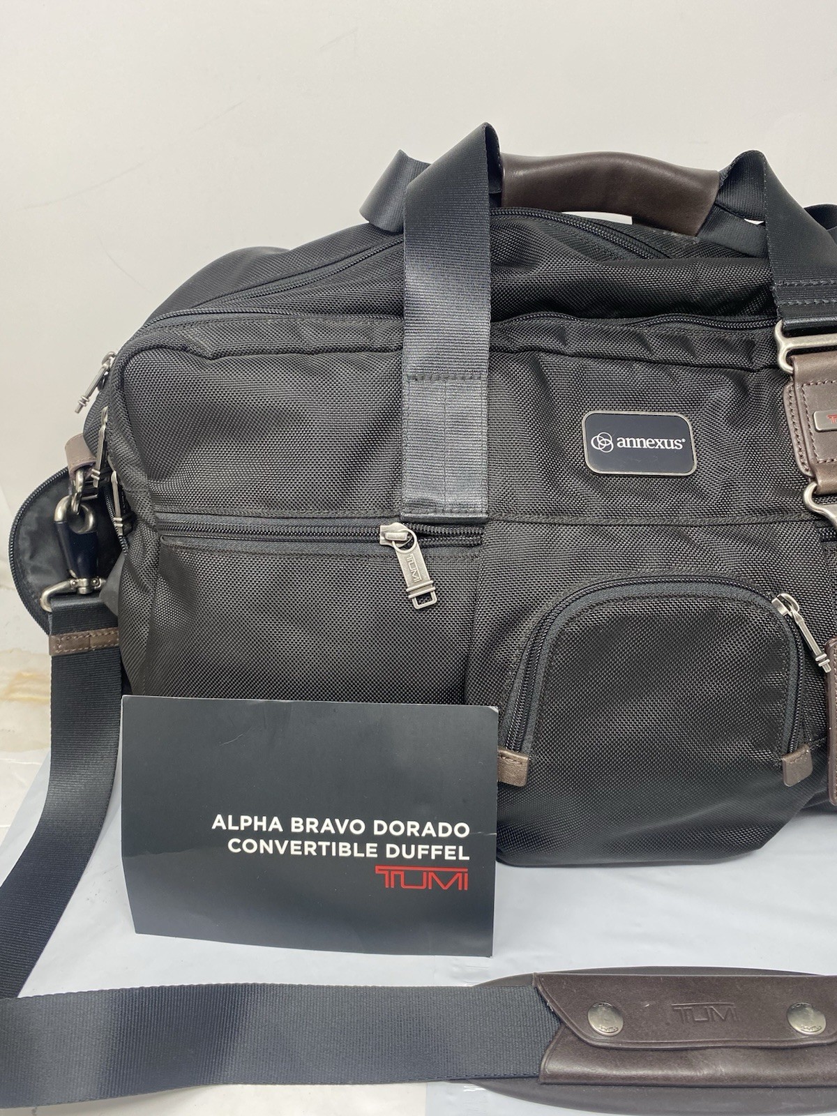 Tumi Alpha Bravo Dorado Convertible Duffel/backpack Black 21x12x12 Travel Gym