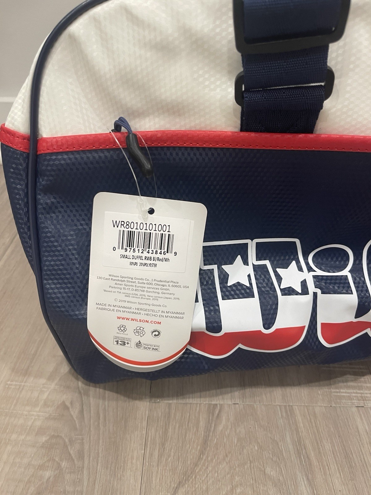 Wilson Red White Blue Duffle Bag American Flag USA United States