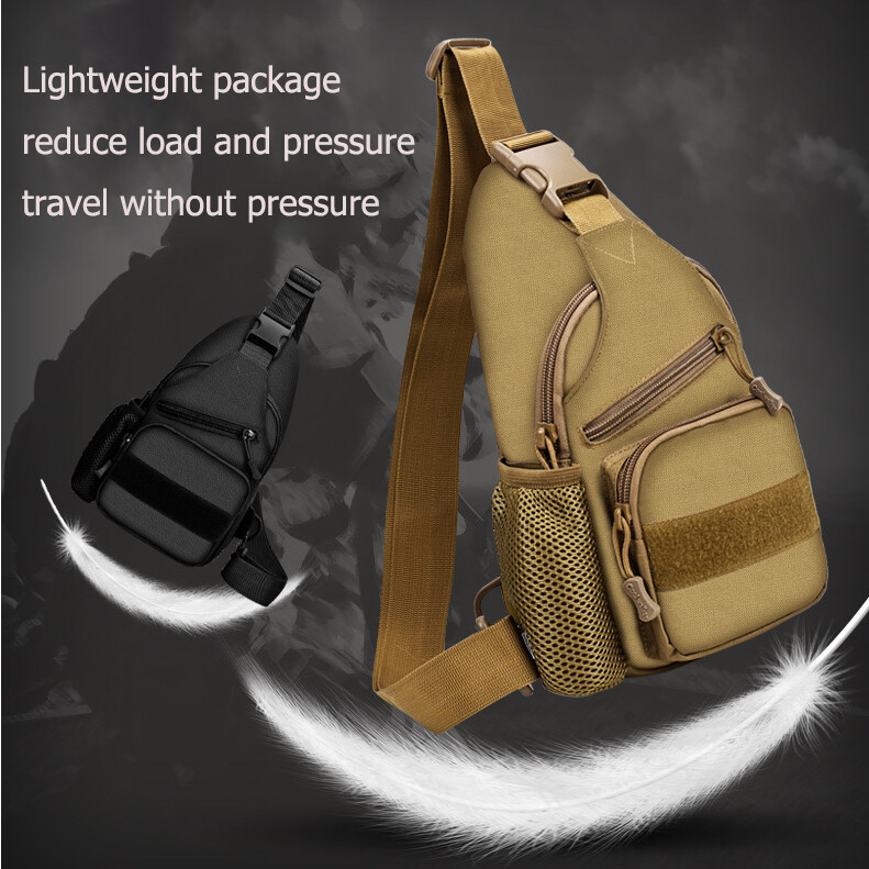 Mens Backpack Tactical Sling Shoulder Bag Molle Travel Chest Pack Outdoor Hiking