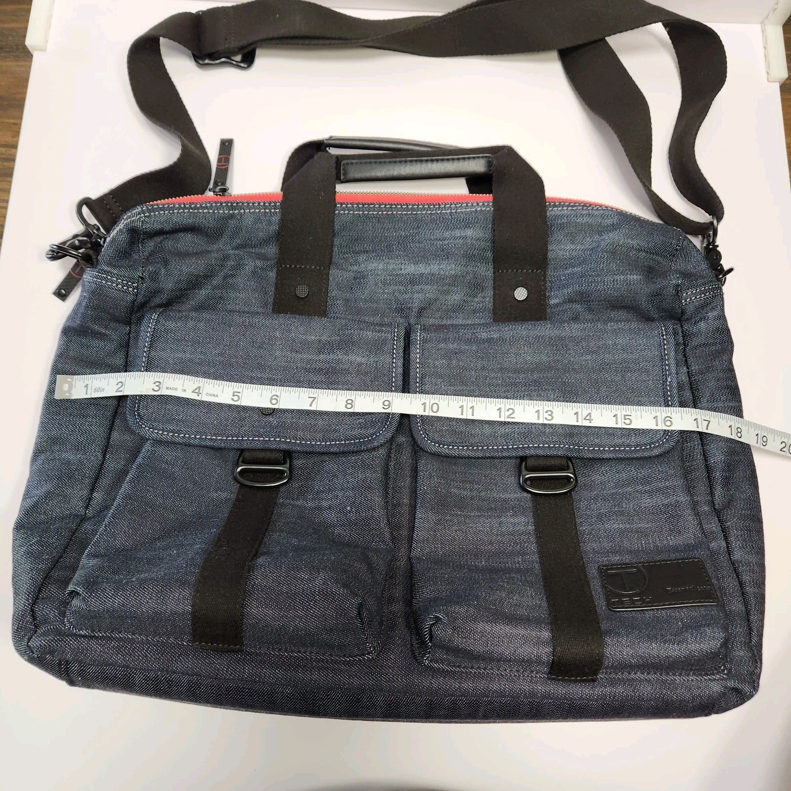 Tumi T Tech Denim Messenger Bag Essential Gear