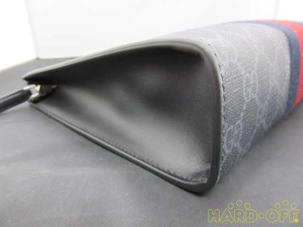 GG Black Pouch Model GG Supreme Canvas GUCCI