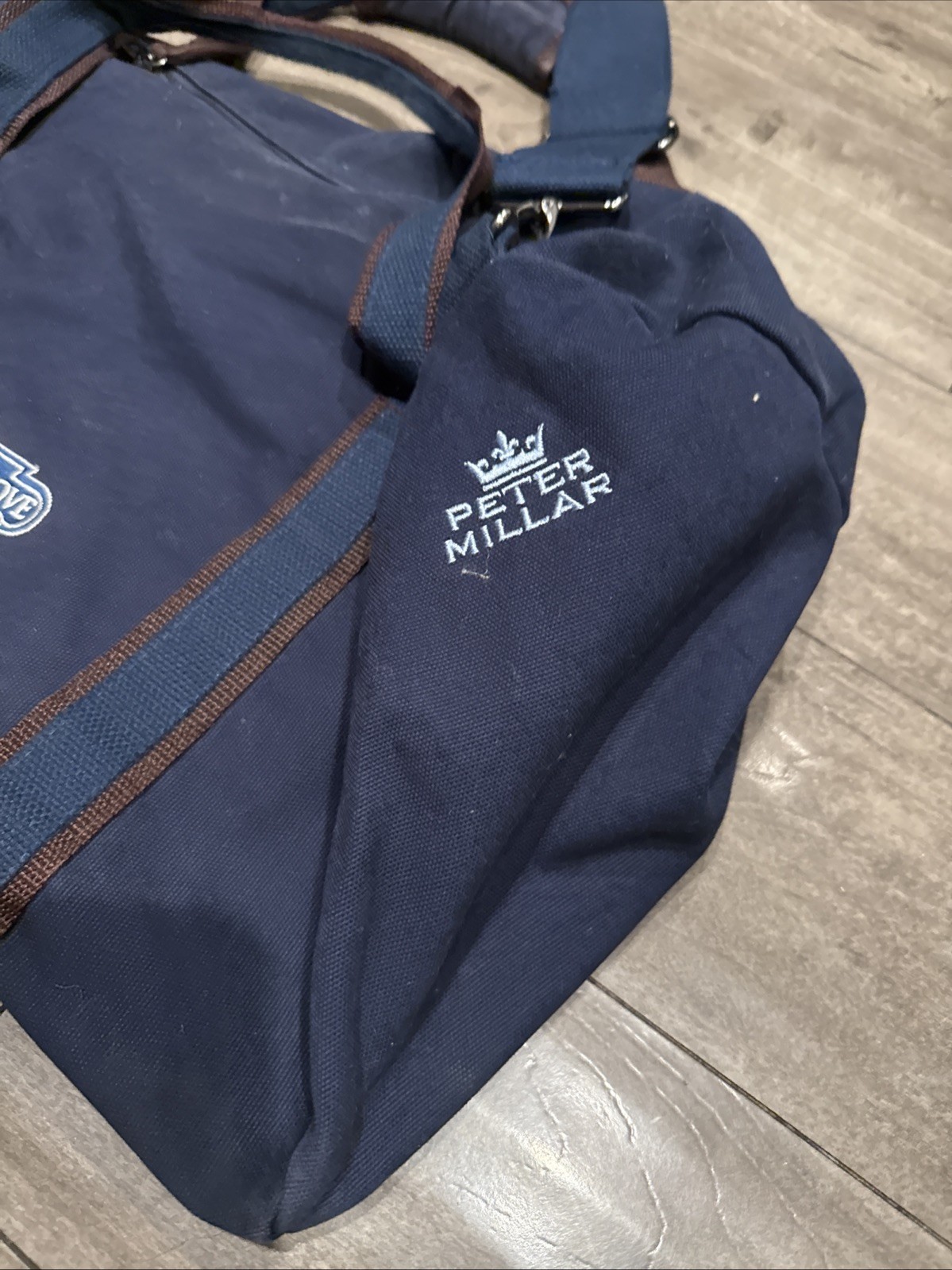 Peter Millar Golf Weekender Duffel Bag Navy Blue Gym Travel