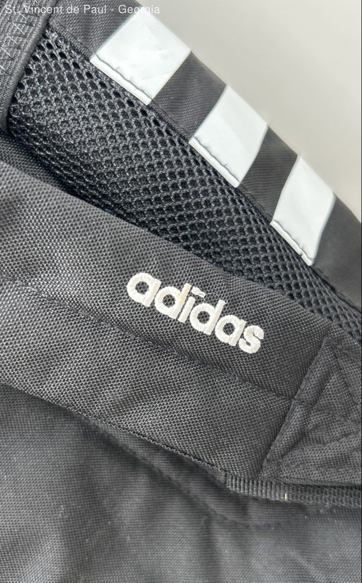 Adidas Classic 3S 4 Backpack Fits 16″ Laptop Jersey Black Bookbag Great Cond.