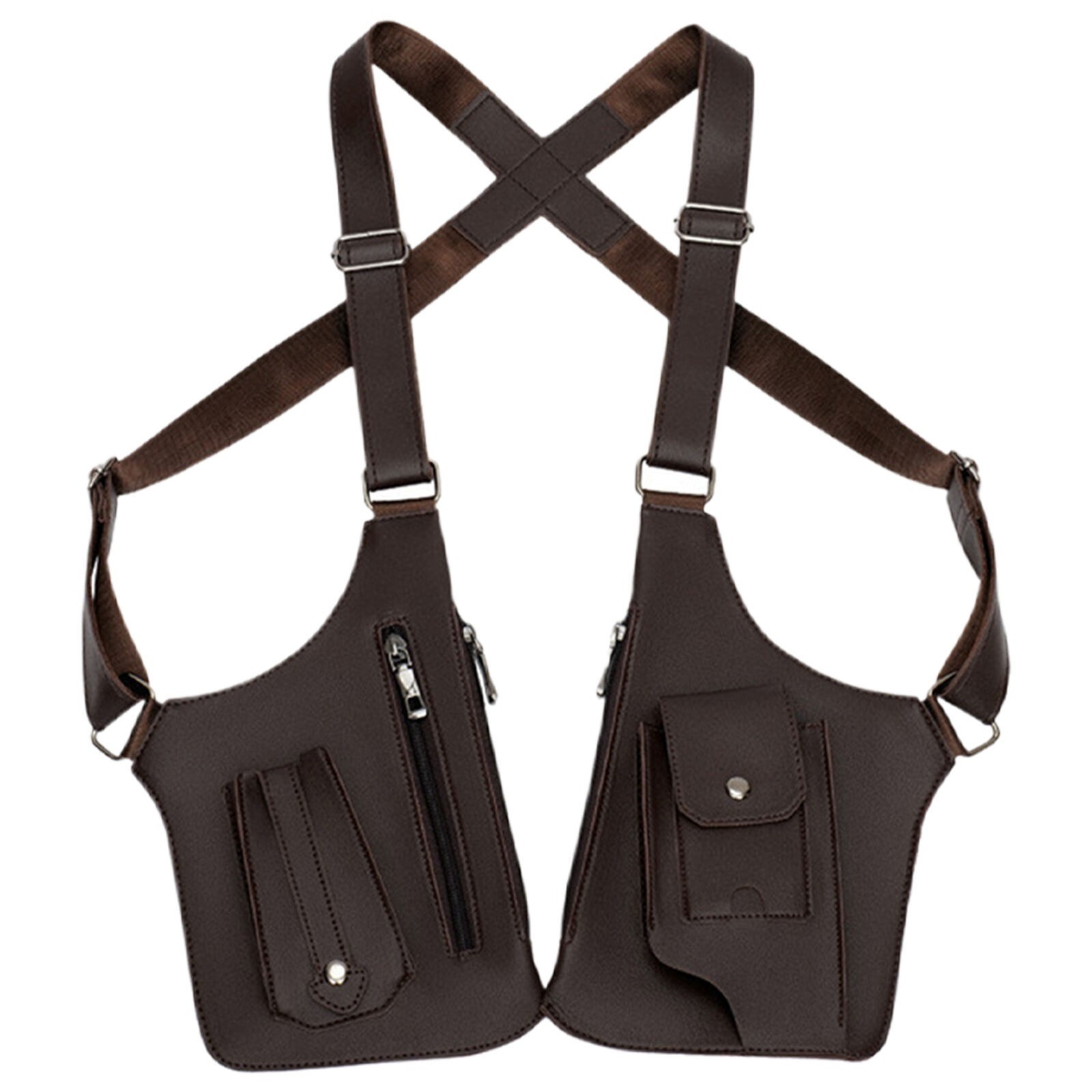 Adjustable Anti-Theft Underarm Shoulder Bag PU Leather Wallet Holster Bag