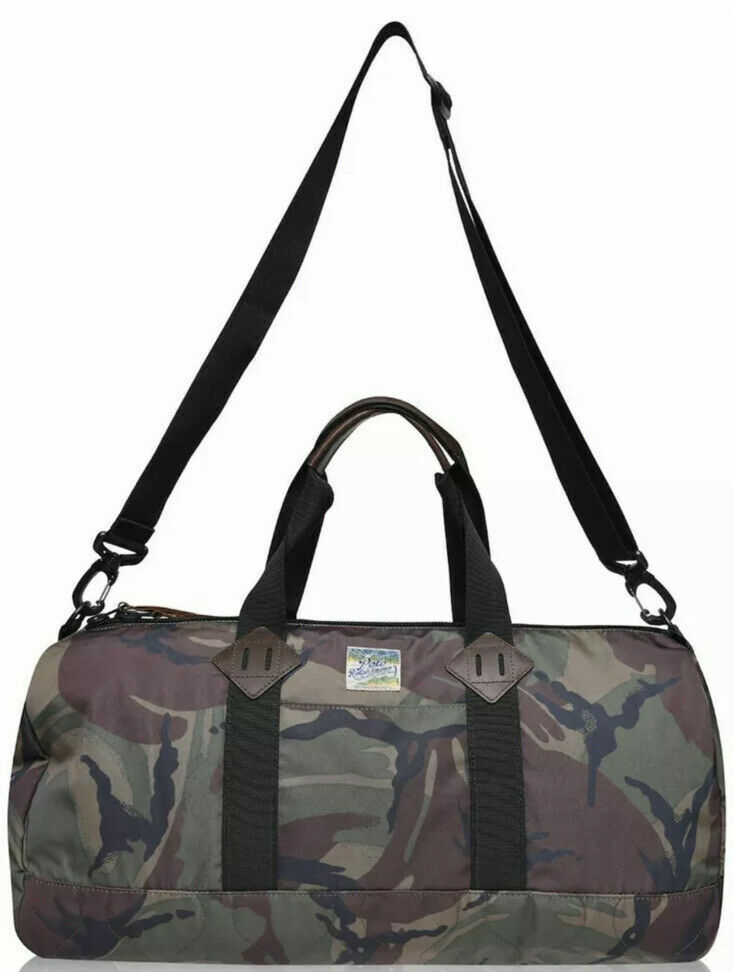 NWT Polo Ralph Lauren CAMO Lightweight Mountain Polyester Travel Duffle Bag