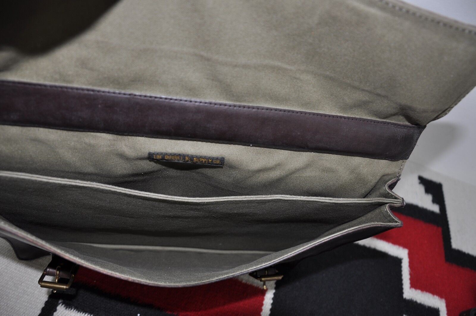 Ralph Lauren RRL Distressed Brown Leather Briefcase Messenger Bag