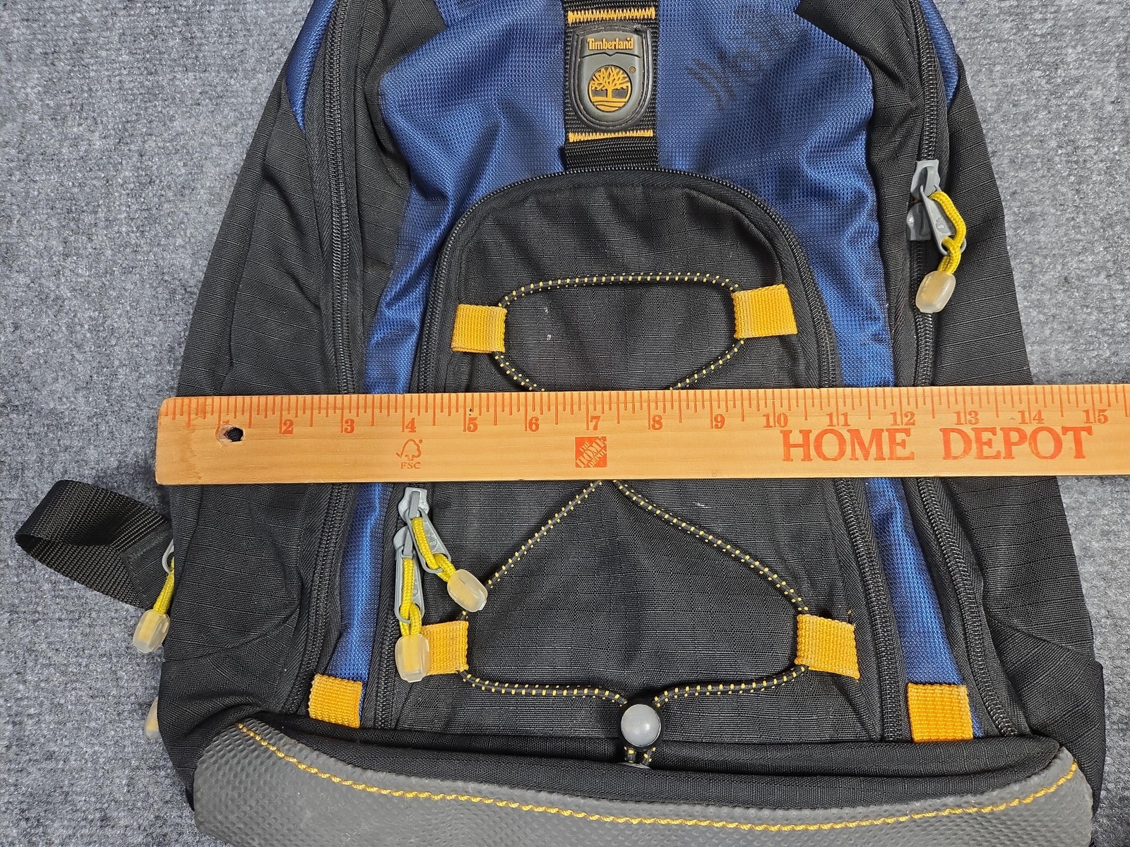 Timberland Backpack Mens Blue Black Yellow Outdoor Hiking School Travel Bag