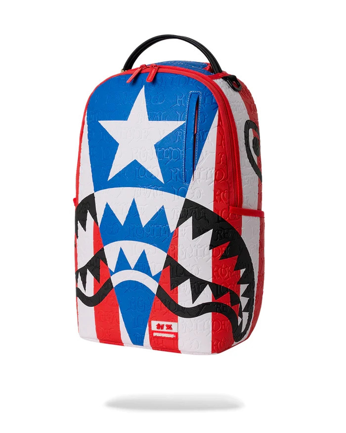 Sprayground Jon Z Puerto Rico Flag Backpack🔥New Black Bookbag Kids School Bag