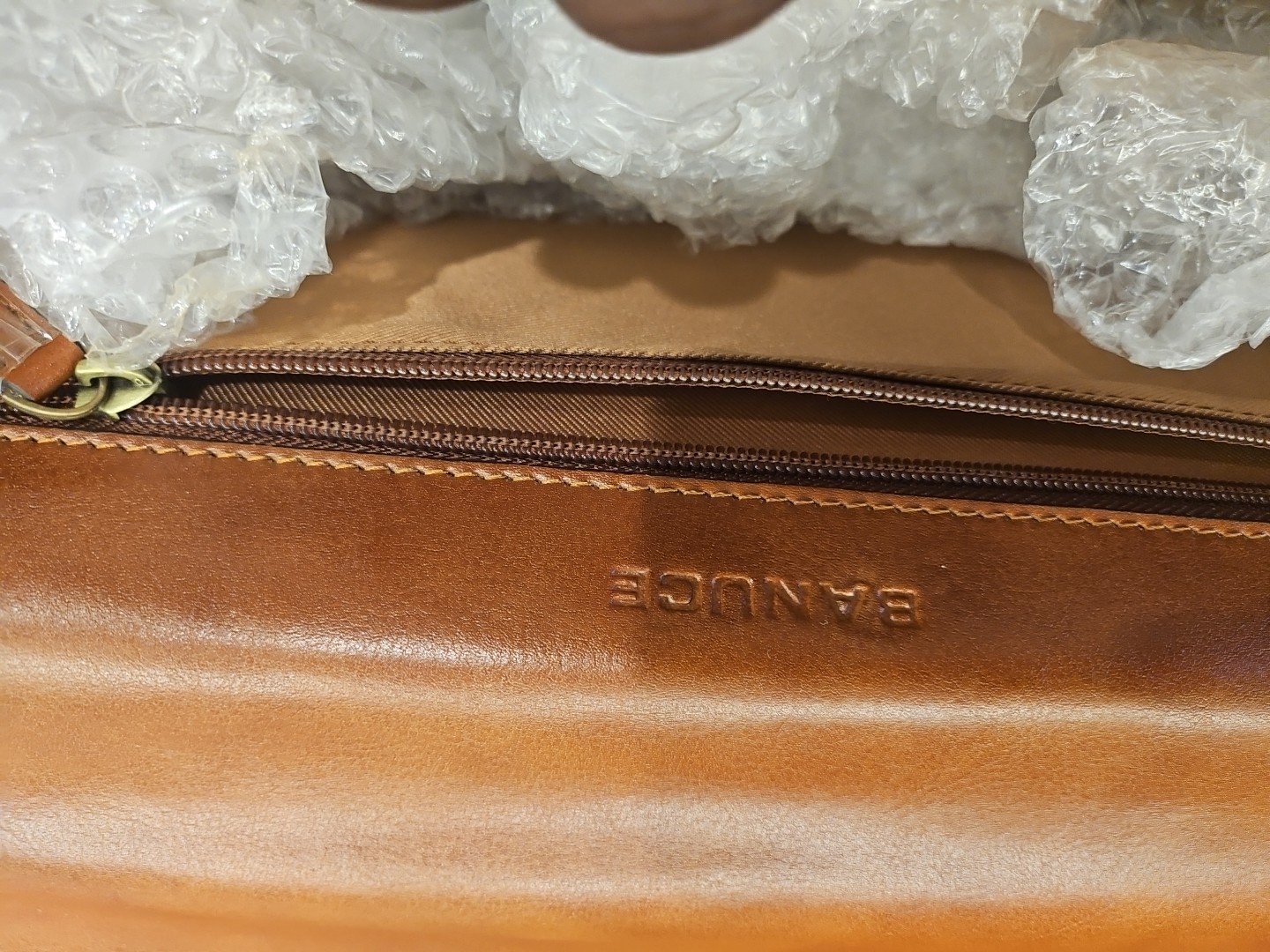 Banuce Vintage Genuine Italy Learher Briefcase