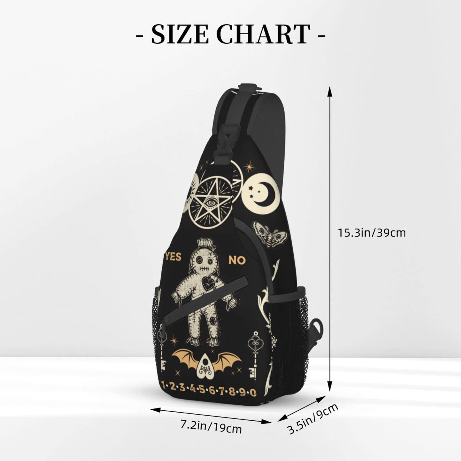 BCQJNB Goth Coffin Horror Gothic Sling Backpack Crossbody Shoulder Bag Travel…
