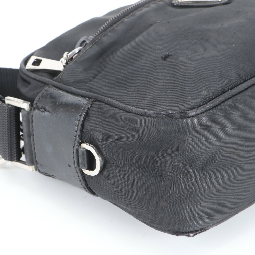 PRADA Tessuto Messenger Bag Nylon Black Shoulder Crossbody Business Mens