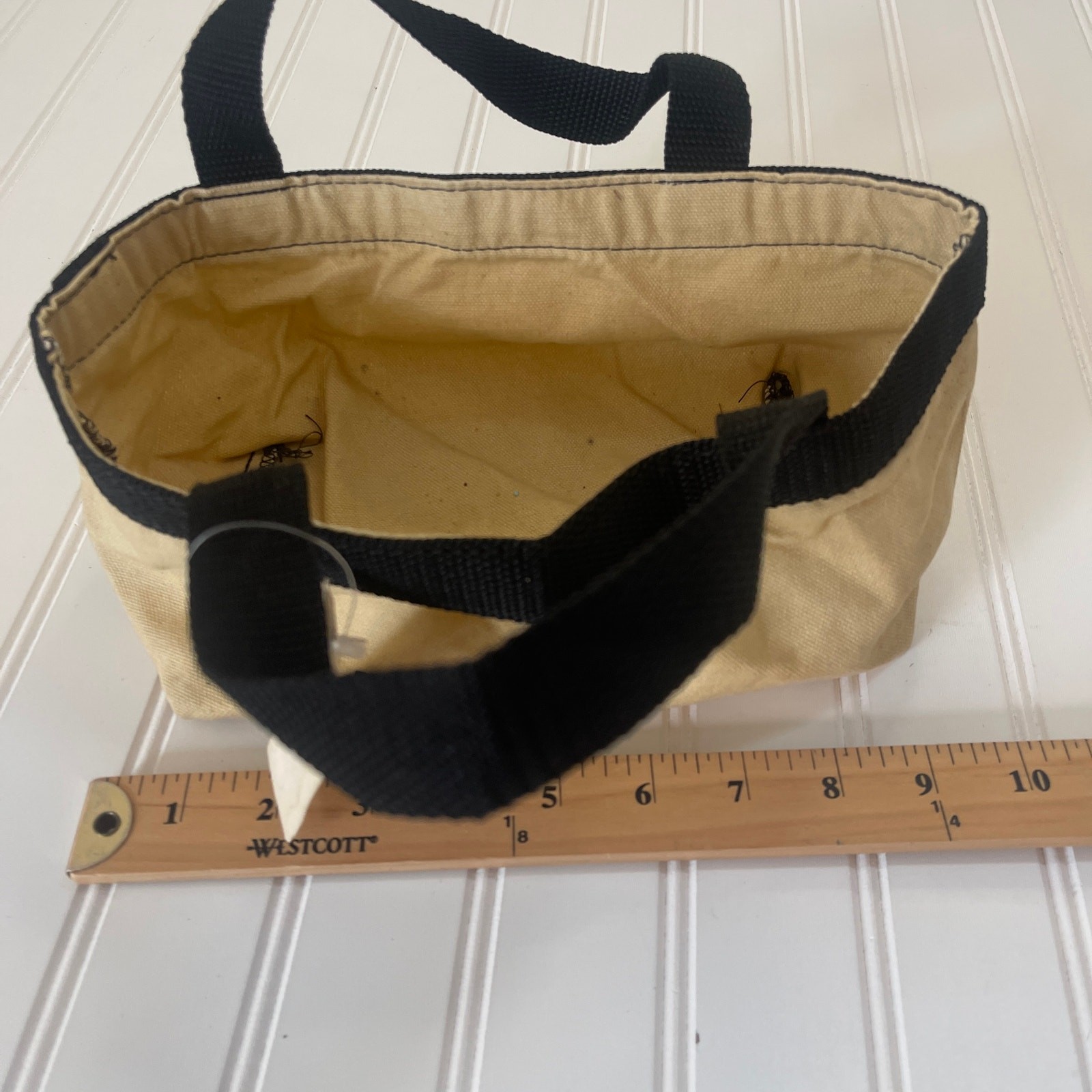 NWT Vintage LL Bean Four Box Shot Shell Bag Canvas Mini Tote RARE
