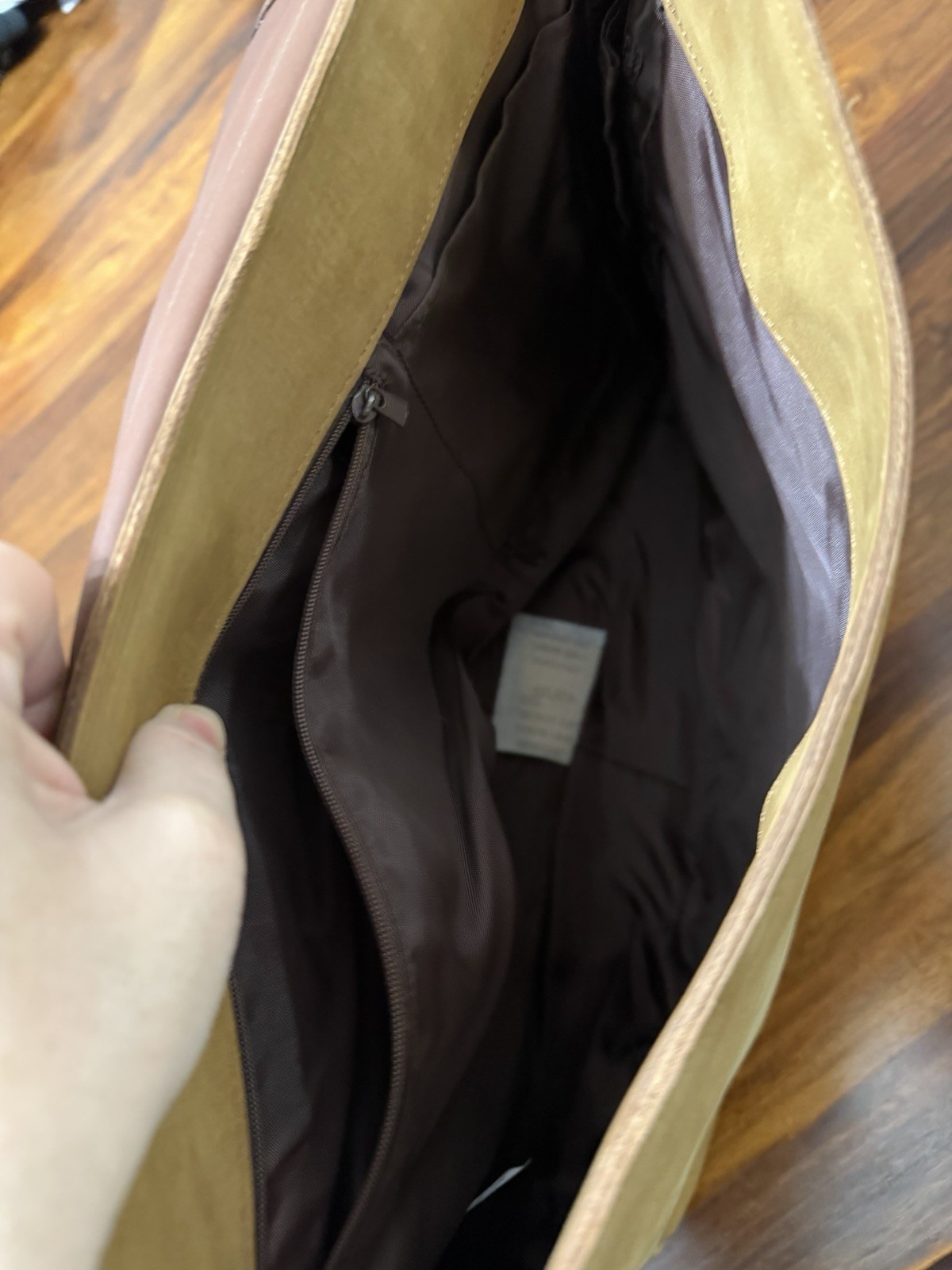 Brown Tan Leather Messenger Bag Men Adjustable Strap Classic Large