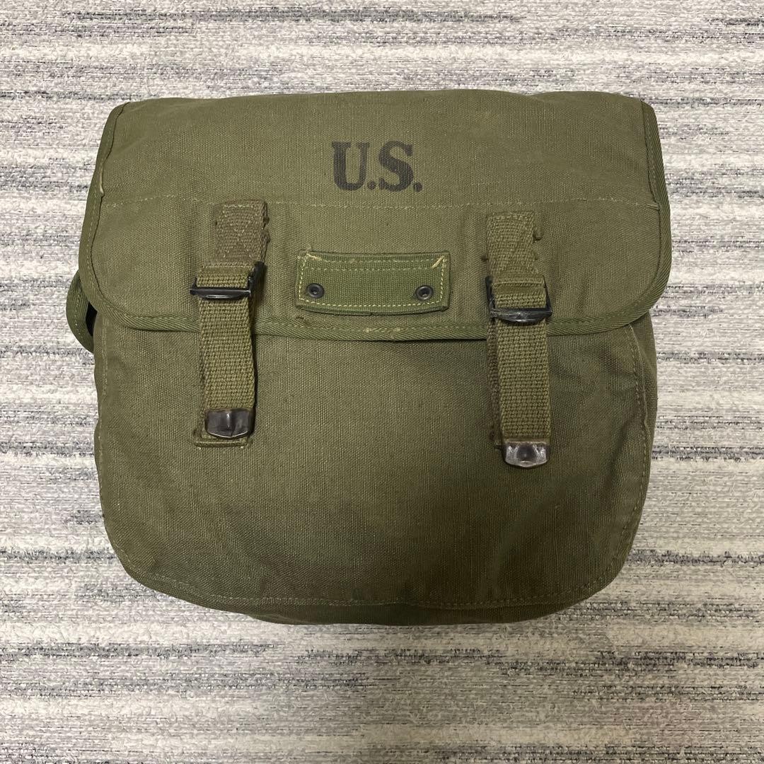 World War II US Army Musette Bag M1936 Olive Used Vintage 30cmx30cm