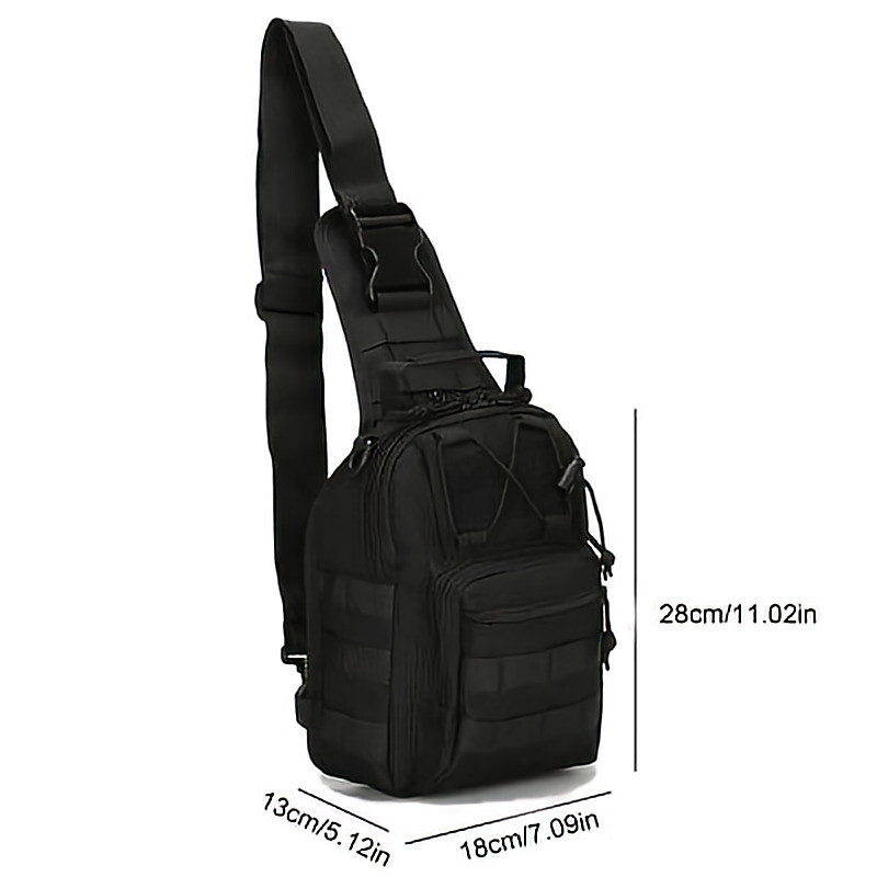 Tactical Sling Bag Molle Military Crossbody Pack Chest Shoulder Backpack Outdoor