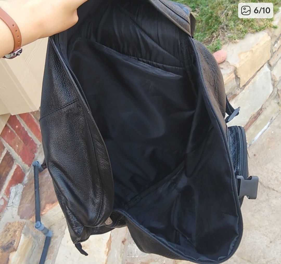 Amerileather APC Black Leather Sling Bag Backpack Retails $140