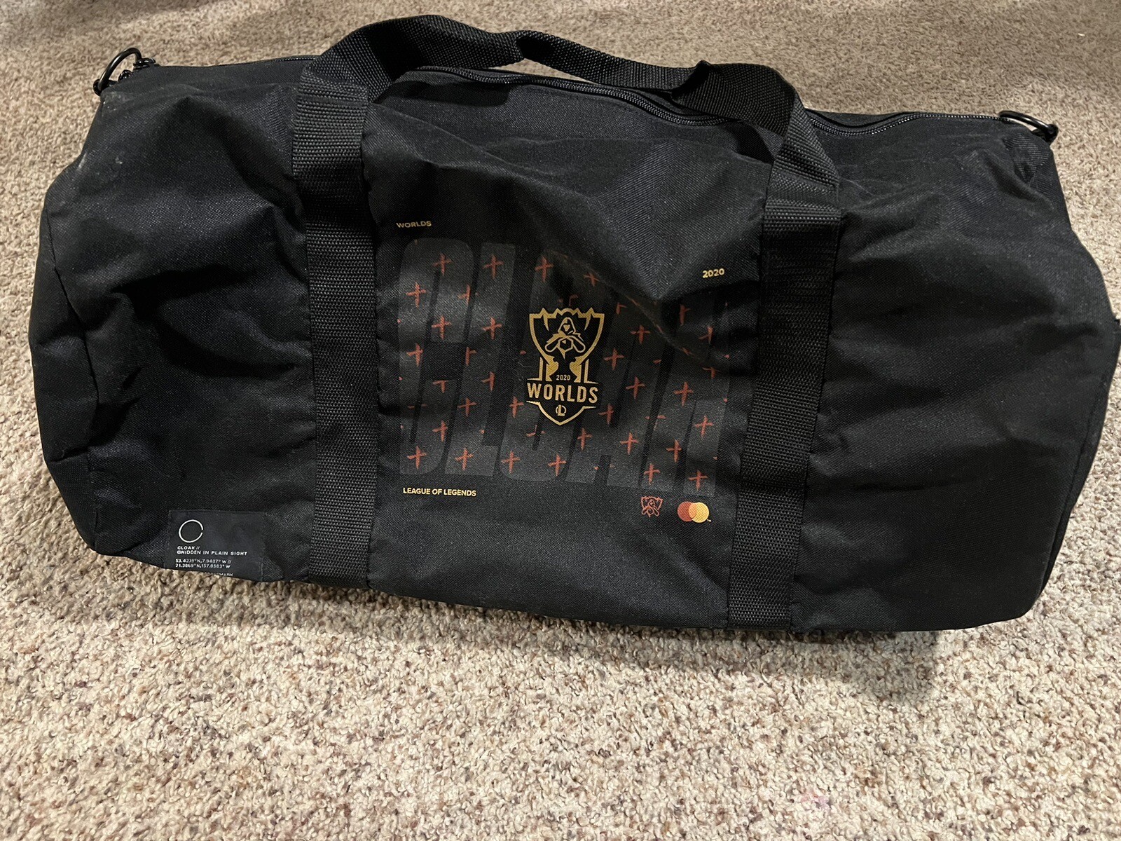 Cloak Hidden In Plain Sight X League Of Legends 2020 Worlds Duffle Bag Gamer